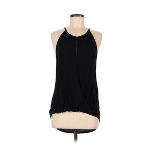 Michael Stars Black Halter Tank top Keyhole Bubble Hem High Low Tank Top Sz OS